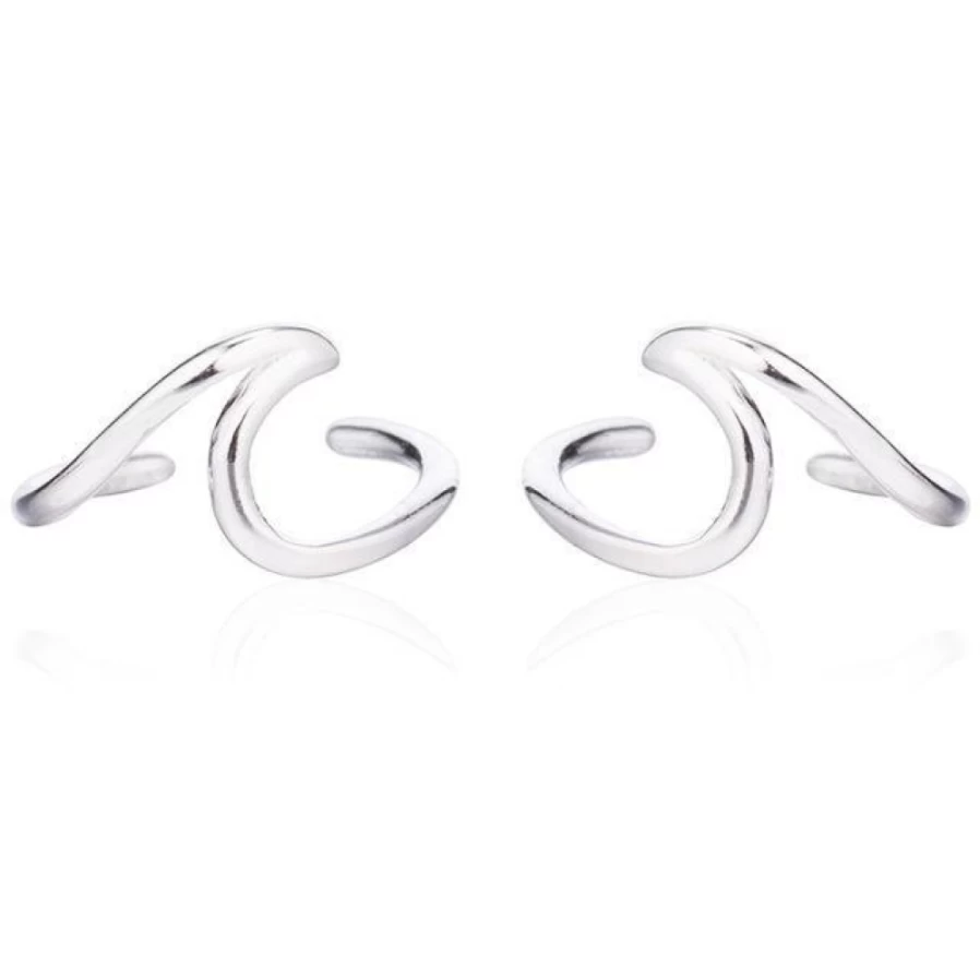 Atolea Jewelry Ocean Wave Ear Cuff - Stylish Silver Seashell Ear Cuff for Women