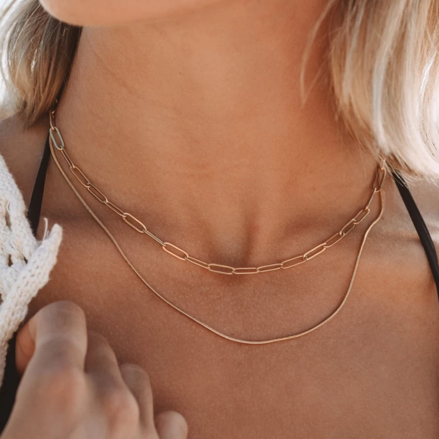Atolea Jewelry Melrose Layered Necklace - Elegant Multi-Layer Pendant Necklace for Women