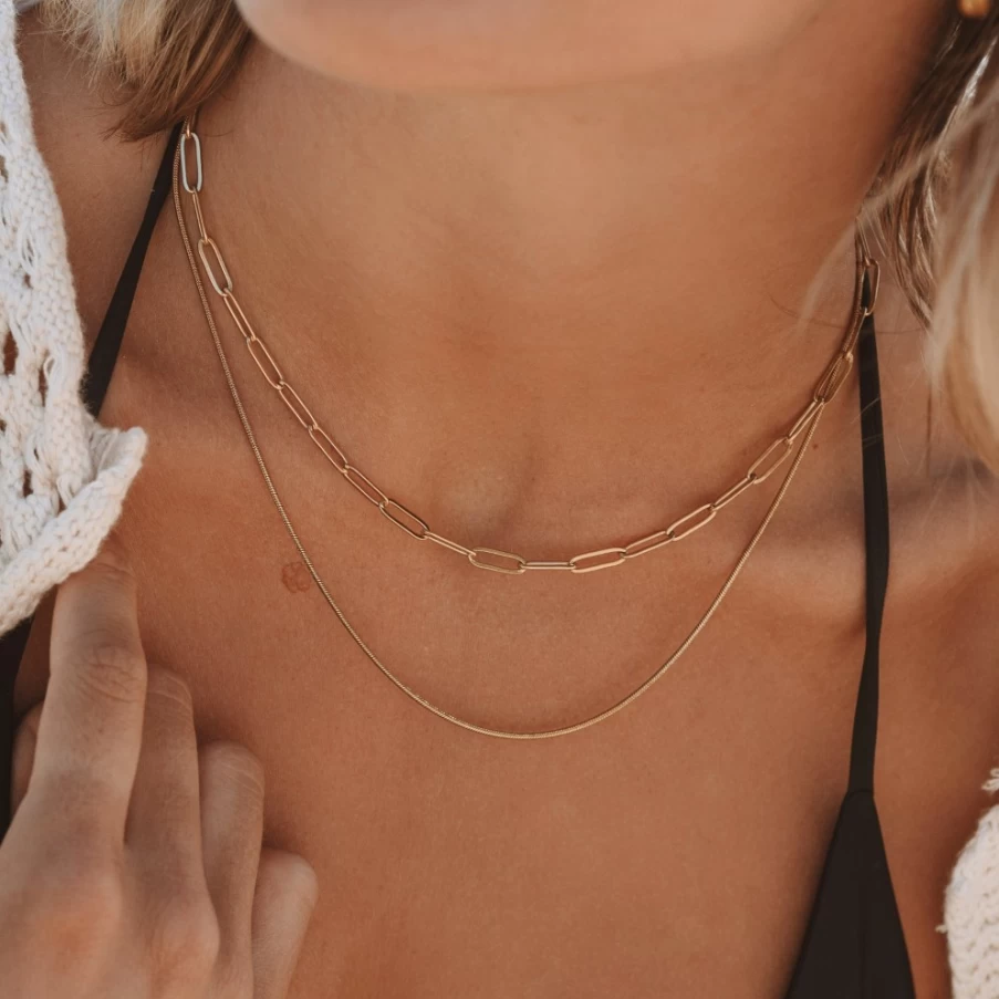 Atolea Jewelry Melrose Layered Necklace - Elegant Multi-Layer Pendant Necklace for Women