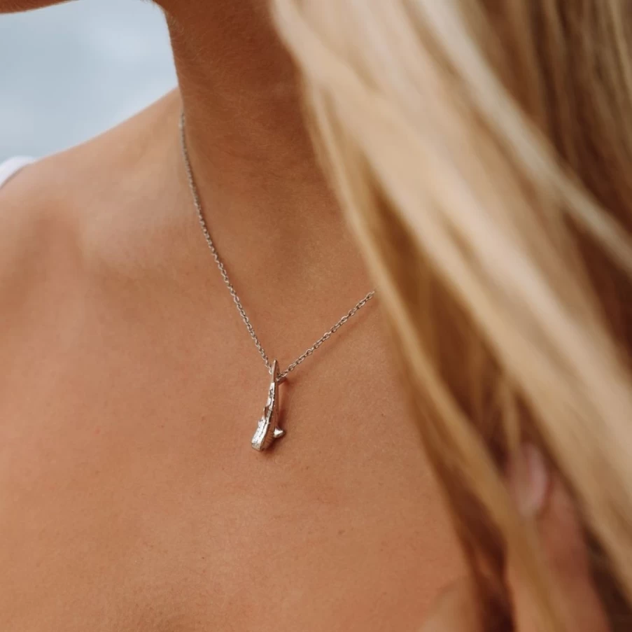 Atolea Jewelry Whale Shark Pendant Necklace - Sterling Silver Ocean Inspired Jewelry for Women