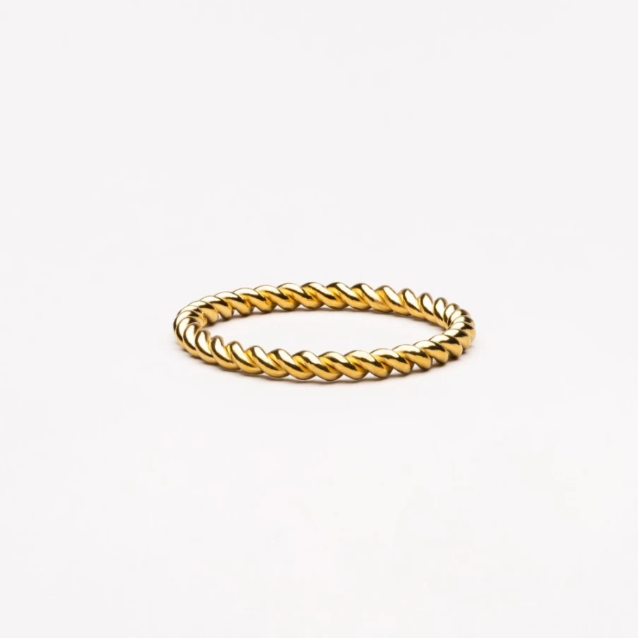 "Atolea Jewelry Unique Twisted Ring – Elegant Handcrafted Silver or Gold Band for Women"