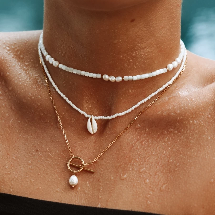 Atolea Jewelry Secret Beach Shell Pendant Necklace – Handmade Coastal Seashell Jewelry for Women