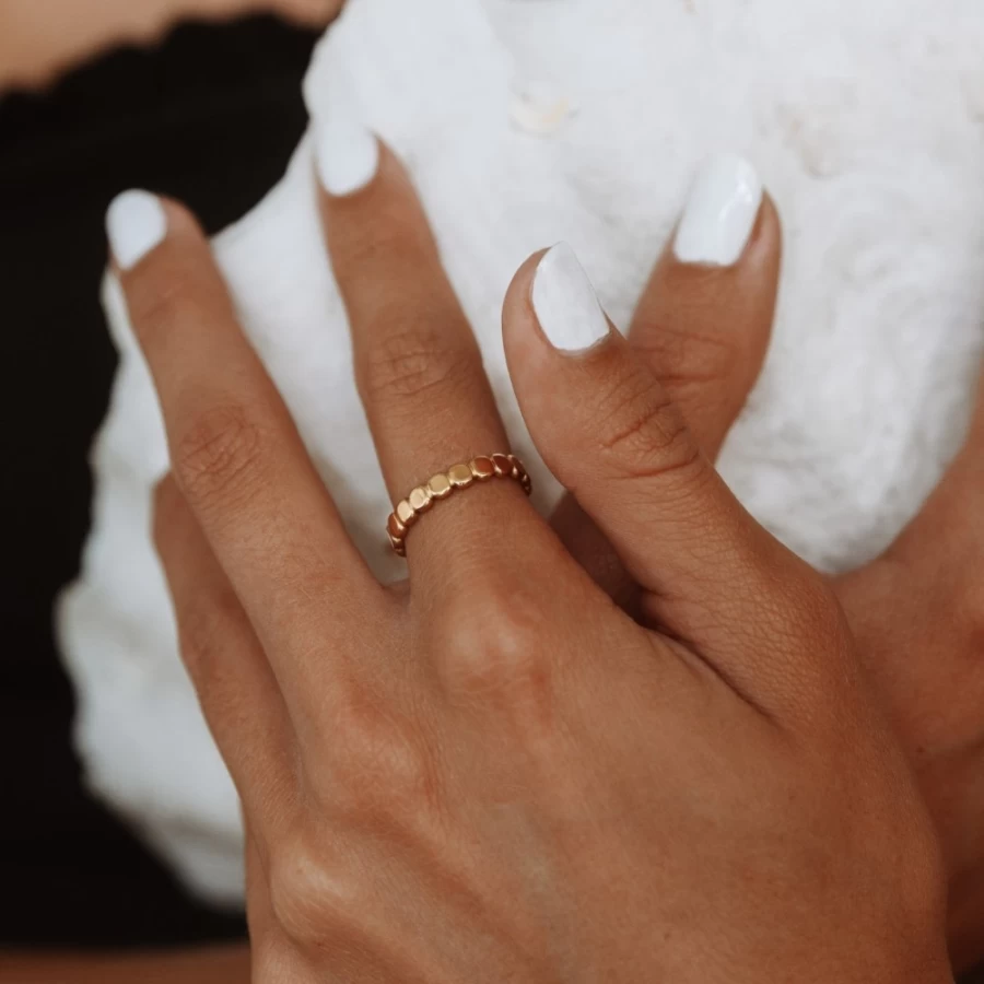 Atolea Jewelry Beaded Ring - Handmade Boho Chic Adjustable Ring for Women