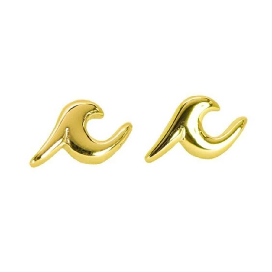 Atolea Jewelry Wave Design Stud Earrings - Stylish Ocean-Inspired Earrings for Women