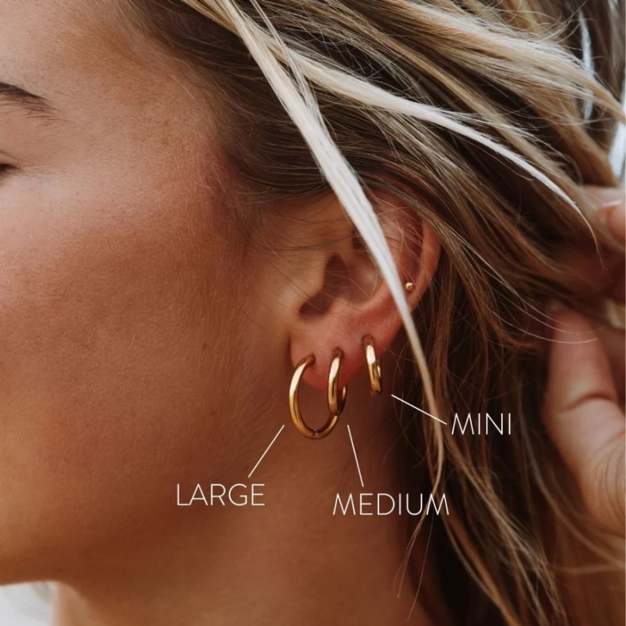 Atolea Jewelry Classic Hoop Earrings – Timeless Gold/Silver Hoops for Women