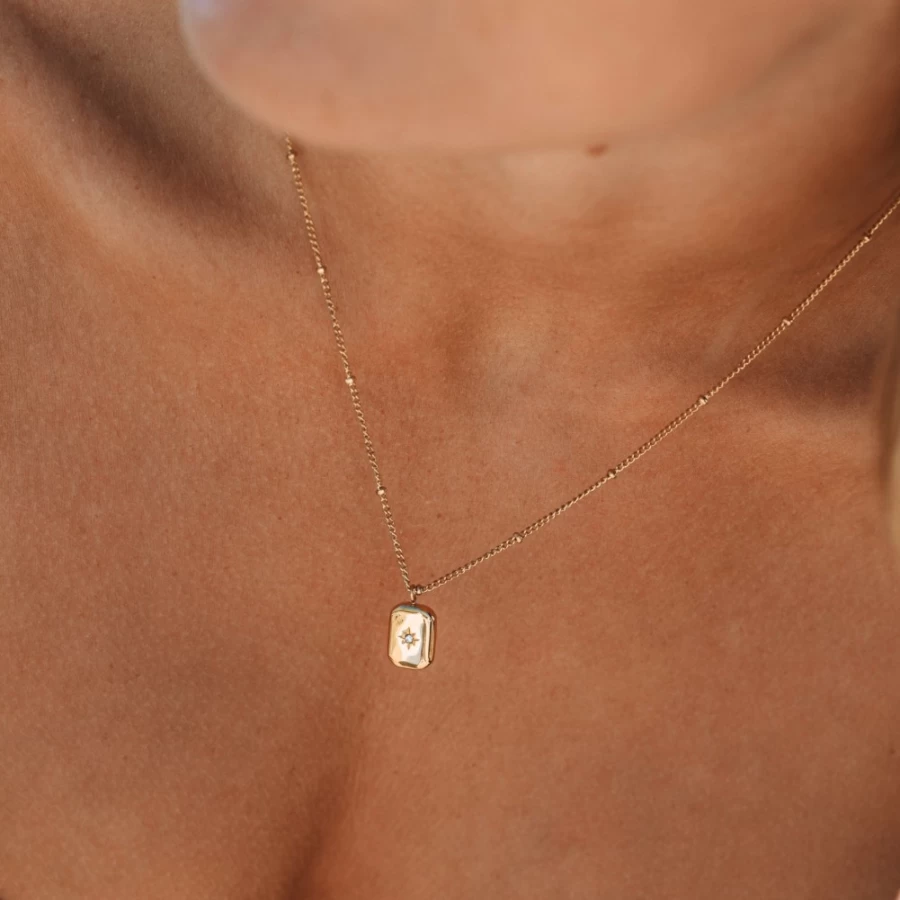 Atolea Jewelry Starlight Necklace – Elegant Silver Pendant for Women, Perfect Gift for Her