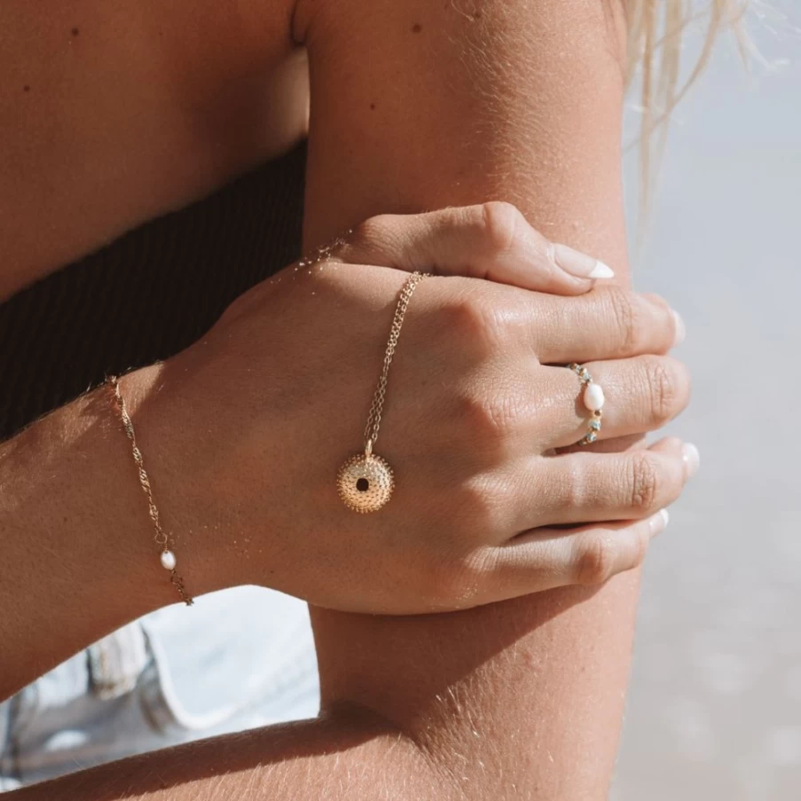 Atolea Jewelry Sterling Silver Sea Urchin Pendant Necklace for Women - Unique Ocean Inspired Beach Jewelry Gift