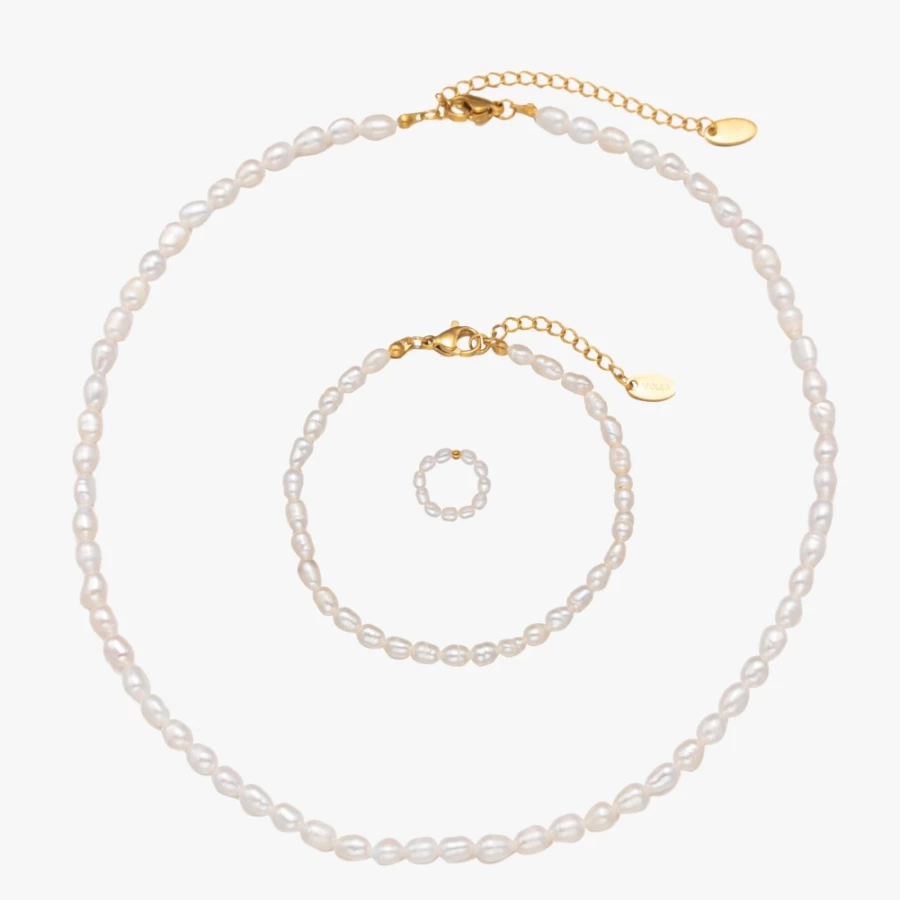 Atolea Jewelry Pearls Ultimate Set – Premium Pearl Necklace, Earrings & Bracelet Gift Collection