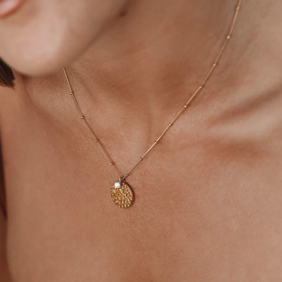 Atolea Jewelry Island Medallion Pendant Necklace for Women - Tropical Beach Inspired Layering Chain