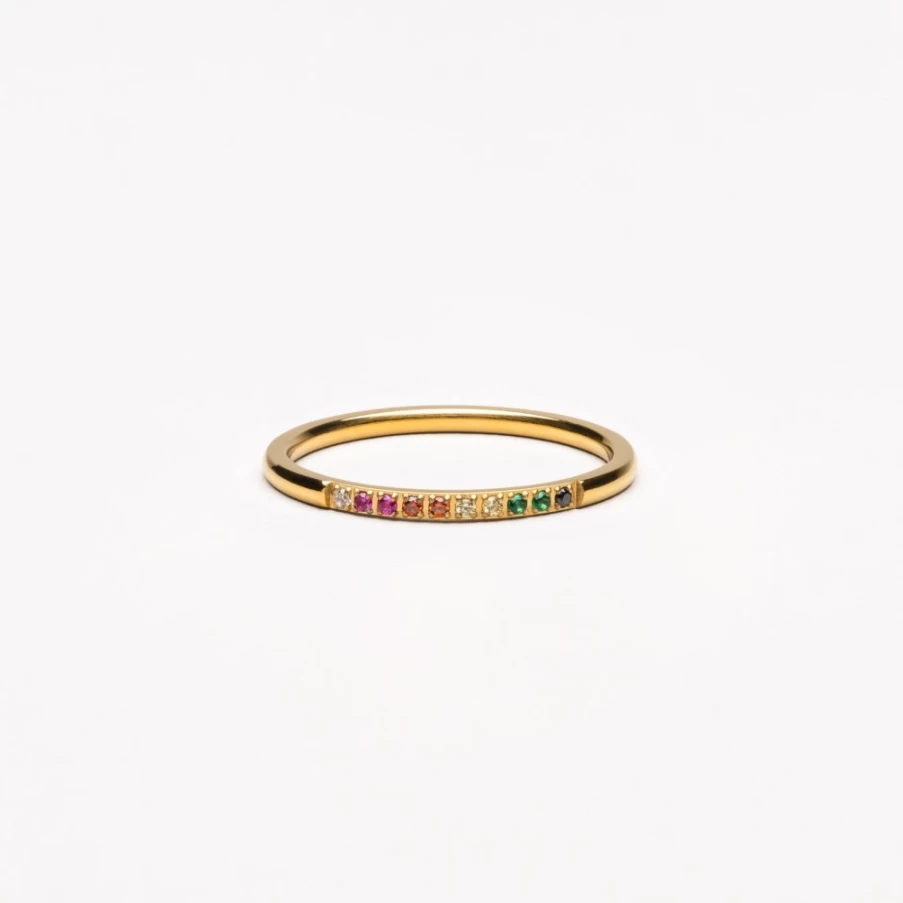 Atolea Jewelry Golden Hour Ring - 14K Gold Plated Sunburst Design Women's Ring