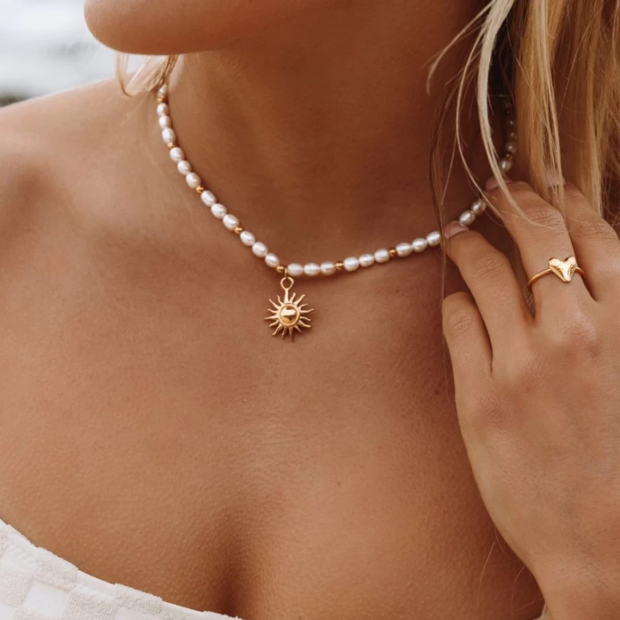 Atolea Jewelry Naoussa Necklace - Elegant Greek-Inspired Pendant for Women