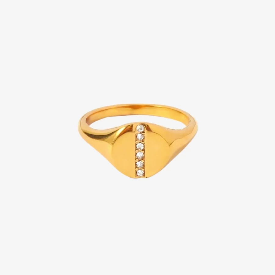 Atolea Jewelry Luna Signet Ring - Elegant & Stylish Silver Ring for Women