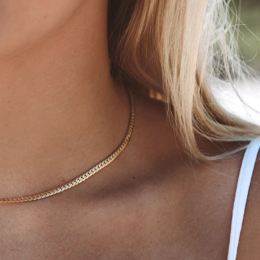 Atolea Jewelry Isle Classy Chain - Elegant Gold Necklace for Women