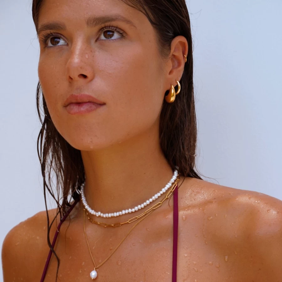 Atolea Jewelry Mini Freshwater Pearl Choker Necklace - Elegant & Dainty Pearl Collar for Women