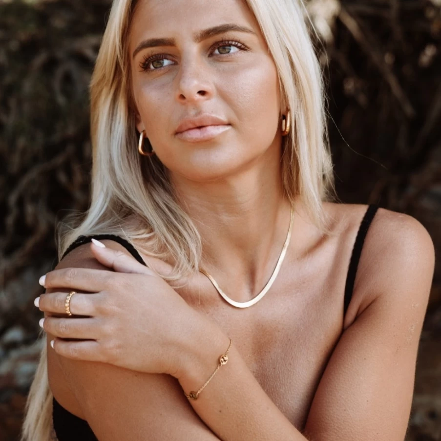 Atolea Jewelry Kauai Herringbone Choker Necklace - Hawaiian Inspired Beach Jewelry for Women