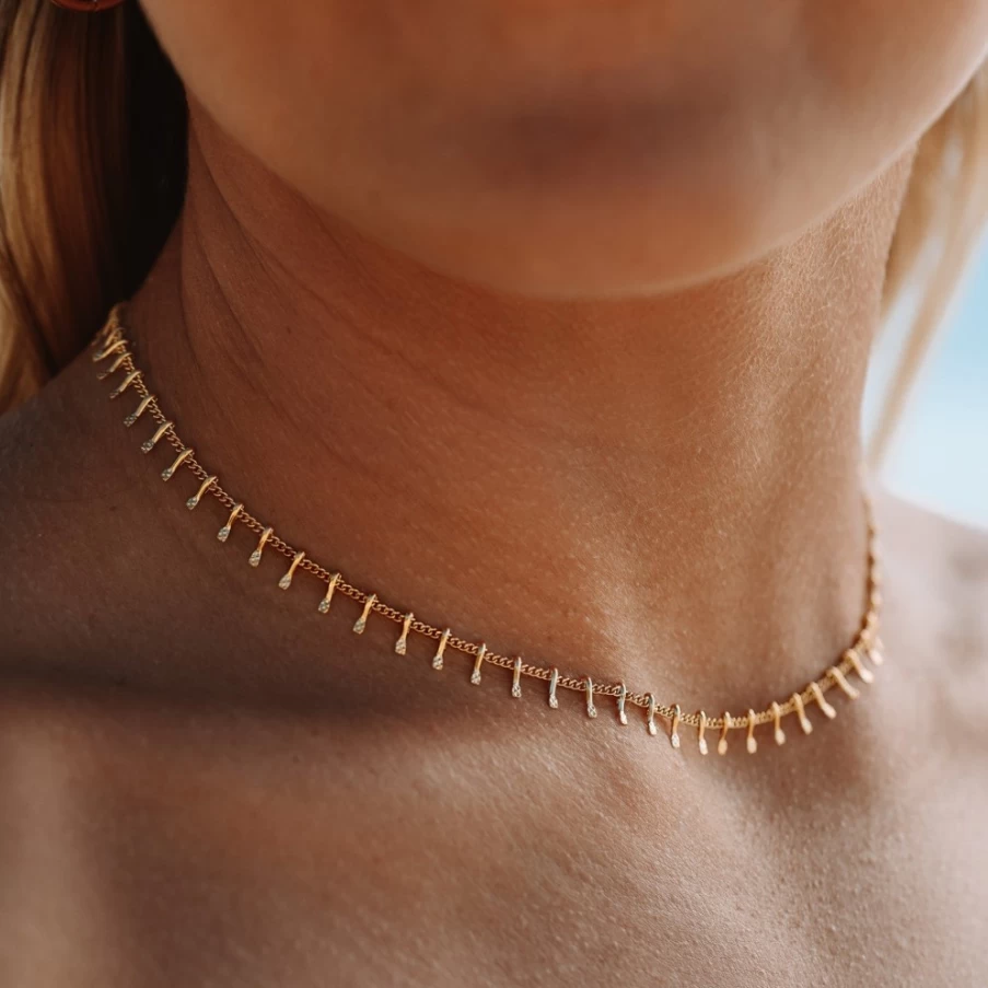 Atolea Jewelry Antigua Choker Necklace - Elegant Beaded Beach Jewelry for Women