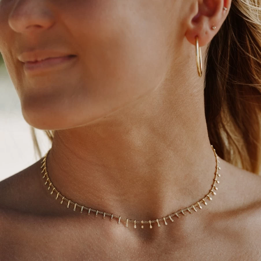 Atolea Jewelry Antigua Choker Necklace - Elegant Beaded Beach Jewelry for Women