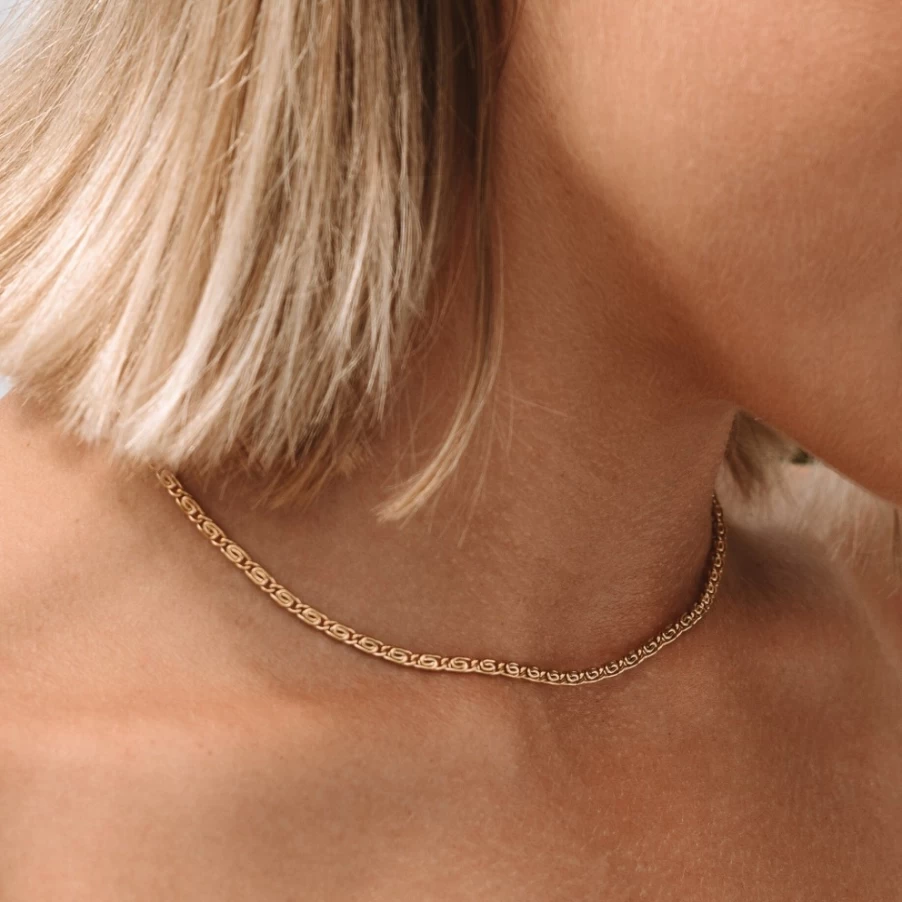 Atolea Jewelry Agape Choker - Elegant Necklace for Women, Dainty Gold Choker Collar, Gift for Her