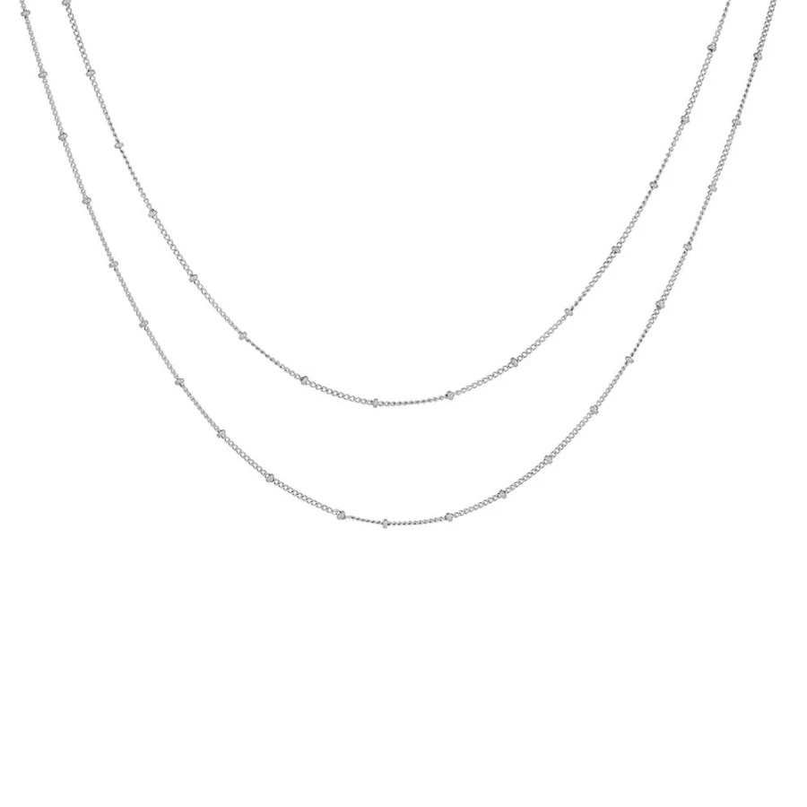 Atolea Jewelry Ornos Layered Choker Necklace for Women, Trendy Stackable Gold Plated Chain Necklace, Elegant Layered Necklace Gift