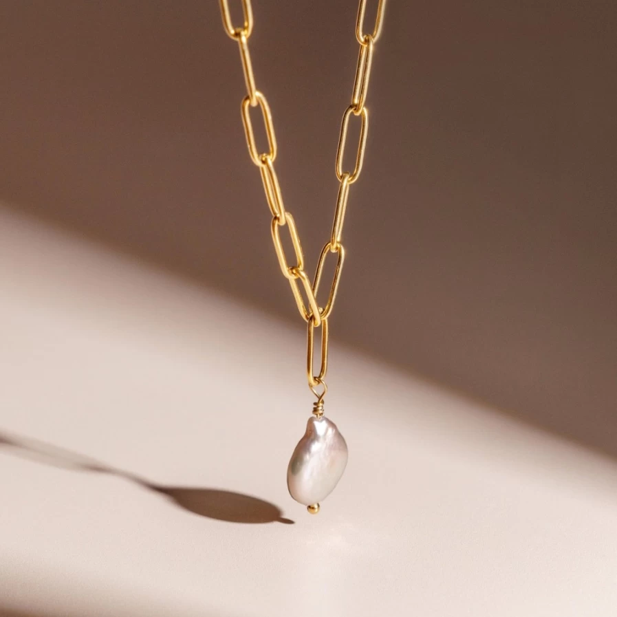 Atolea Jewelry Keshi Pearl Necklace – Handmade Unique Pearls for Women